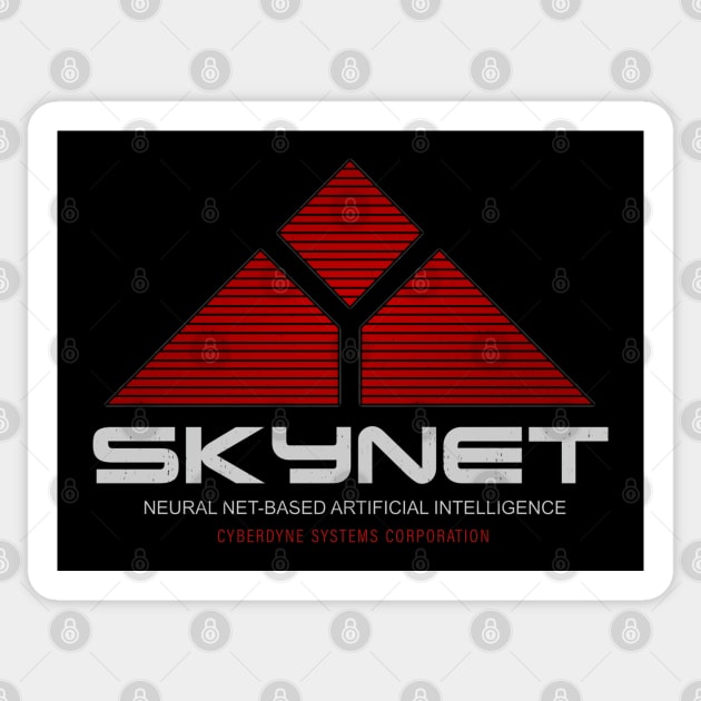 Skynet - Neural Net Based Artificial Intelligence - Vintage Logo Sticker by BodinStreet